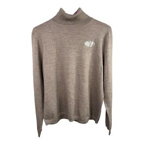 Pendleton Sweater Womens Medium Gray Turtleneck 100% Merino‎ Wool Knit Pullover